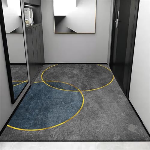 AD6H-CZ Grauer Teppich, leicht zu reinigen, schützt den Boden, leicht zu pflegen, Anti-Milben-Teppich,grau,200x250cm von AD6H-CZ