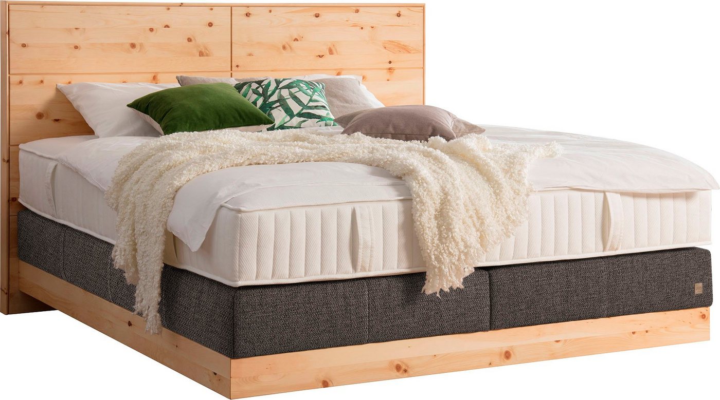 ADA premium Boxspringbett Chalet, Grand Comfort TF 1000 PM, Zirbenholz natur geölt von ADA premium