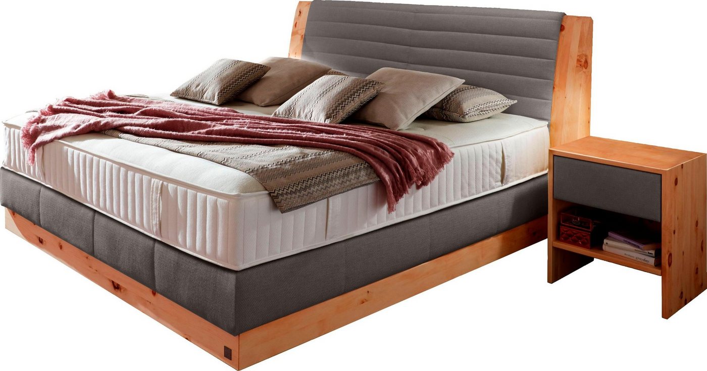 ADA premium Boxspringbett Chalet, Grand Comfort TF 1000 PM, Zirbenholz natur geölt von ADA premium