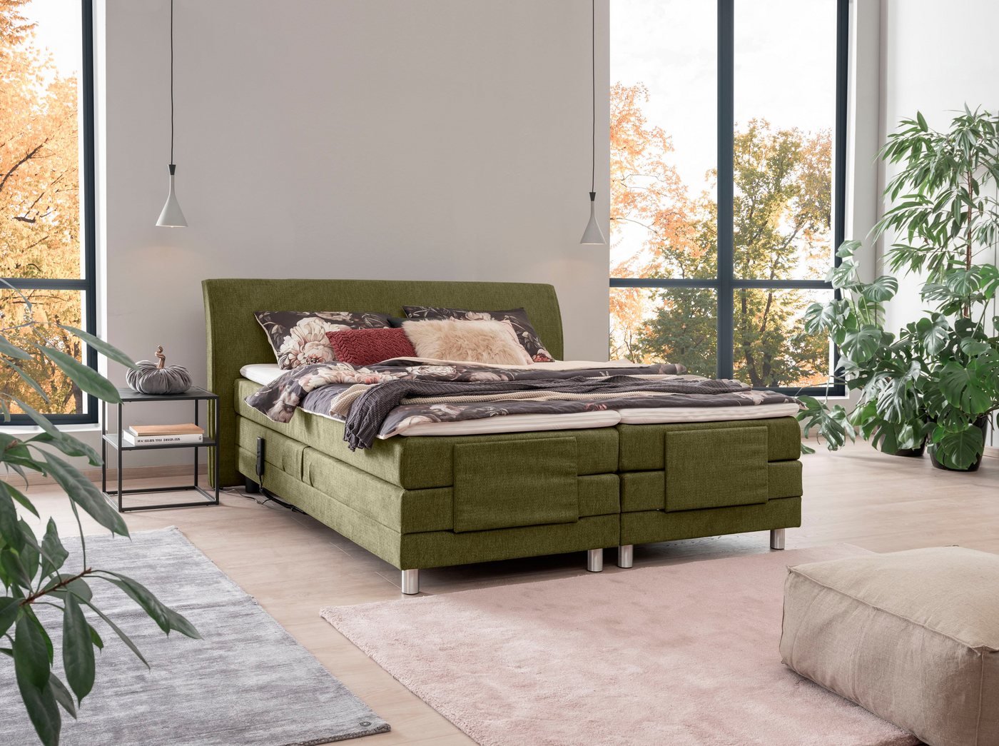 ADA trendline Boxspringbett Edina, mit motorischer Verstellung, inklusive Matratzen und Topper von ADA trendline