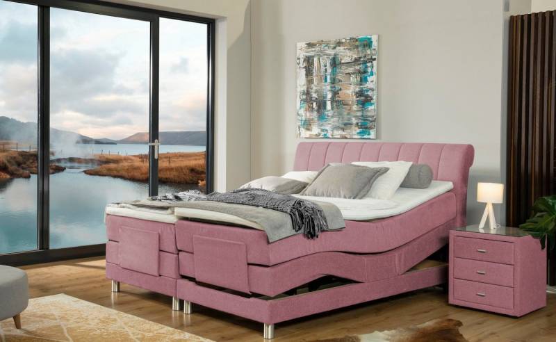alina Boxspringbett Elsa mit Motor, inklusive Matratze und Topper, in verschiedenen Größen und Härtegraden von alina