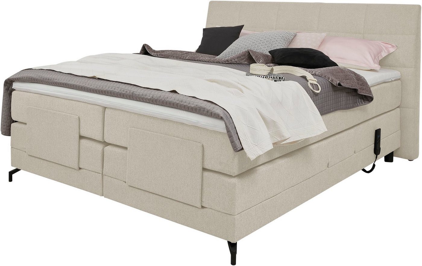 ADA trendline Boxspringbett Emalia, inklusive Matratze und Topper, in verschiedenen Größen und Härtegraden von ADA trendline