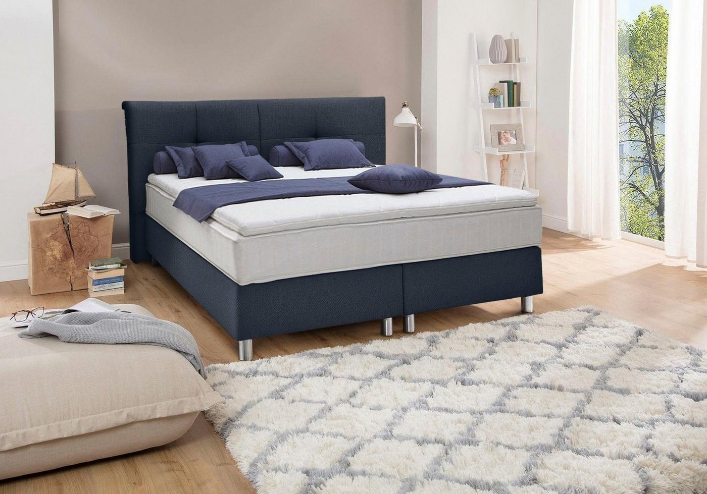 ADA trendline Boxspringbett Fara, mit getuftetem Kopfteil von ADA trendline