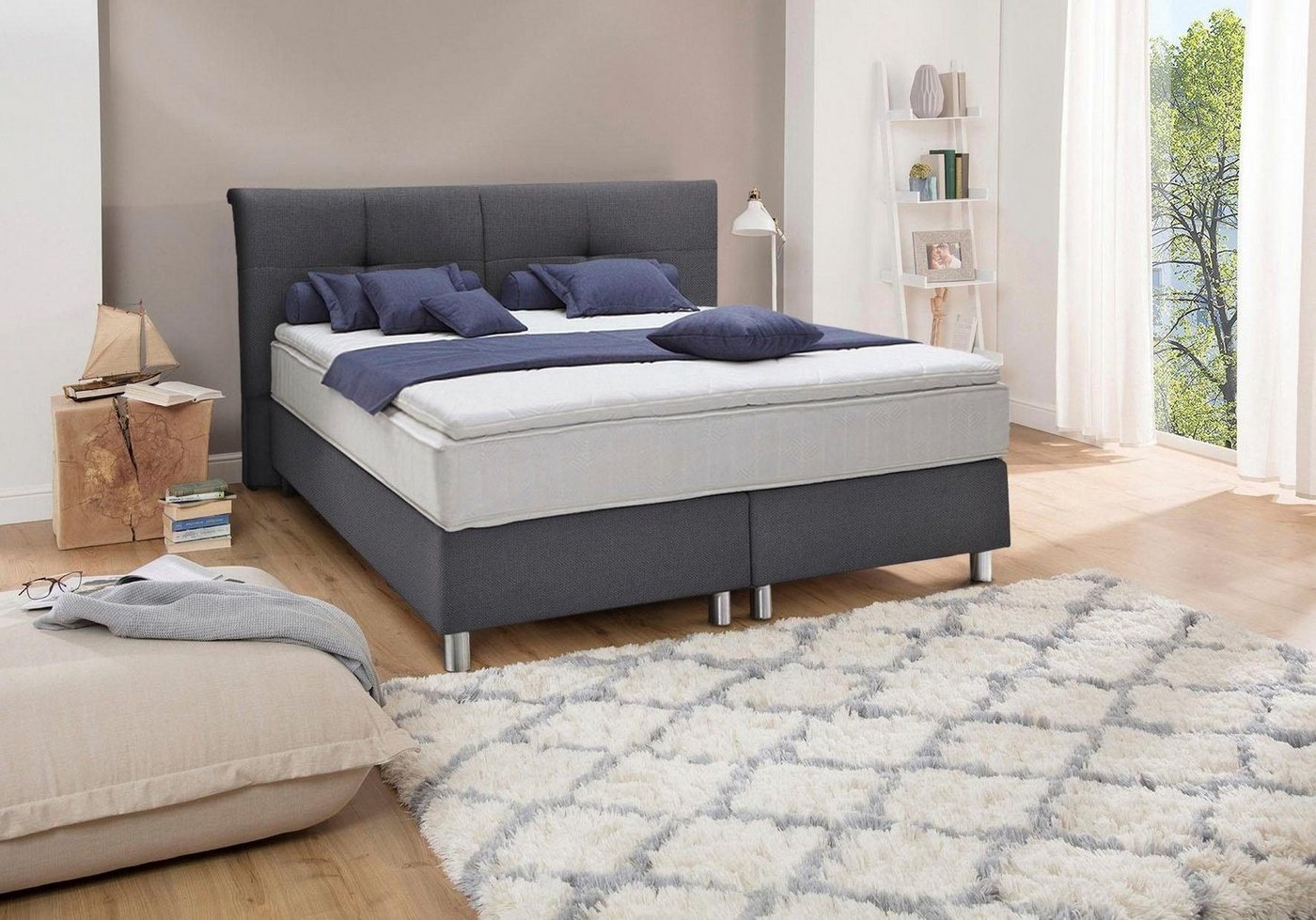 ADA trendline Boxspringbett Fara, mit getuftetem Kopfteil von ADA trendline