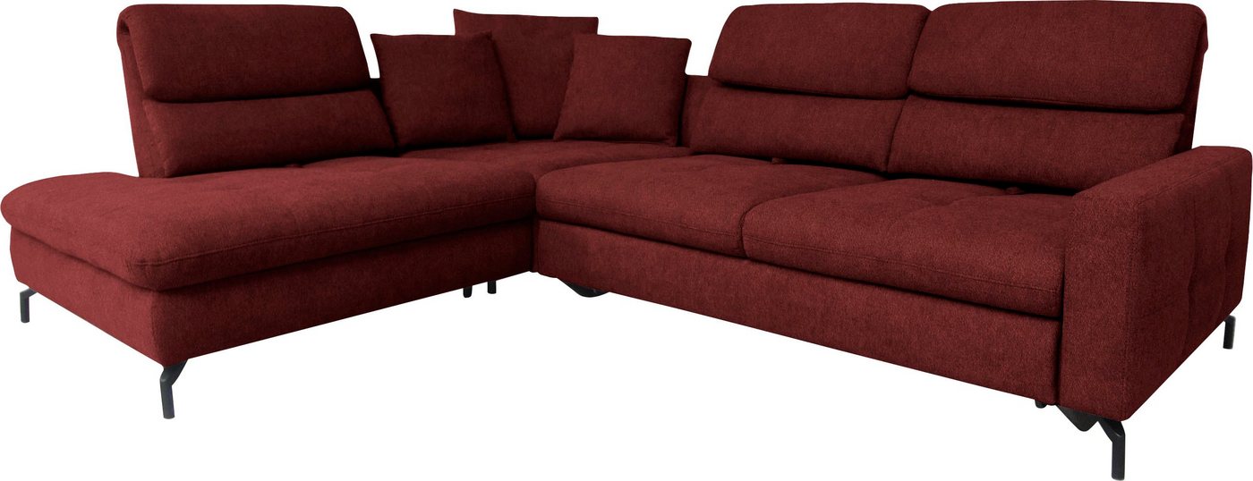 ADA trendline Ecksofa Louis, Breite 260 cm, Rückenlehnenverstellung, wahlweise mit Bettfunktion von ADA trendline