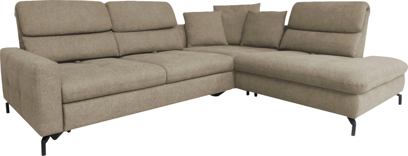 ADA trendline Ecksofa Louis, Breite 286 cm, Rückenlehnenverstellung, wahlweise mit Bettfunktion von ADA trendline