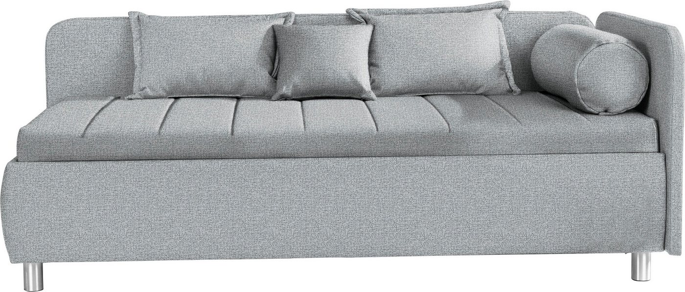 ADA trendline Schlafsofa Kiana, mit Bettkasten und Zierkissen, Liegefläche 90/200 cm oder 100/200 cm von ADA trendline