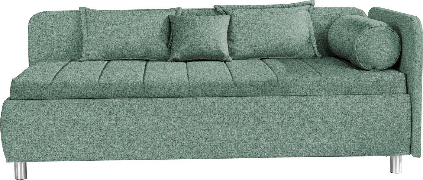 ADA trendline Schlafsofa Kiana, mit Bettkasten und Zierkissen, Liegefläche 90/200 cm oder 100/200 cm von ADA trendline