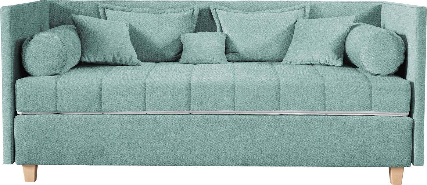 alina Schlafsofa Kona, 7-Zonen Taschenfederkernmatratze, Zierkissen-Set und Schlummerrollen alina Schlafsofa Kona, 7-Zonen Taschenfederkernmatratze, Zierkissen-Set und Schlummerrollen von alina