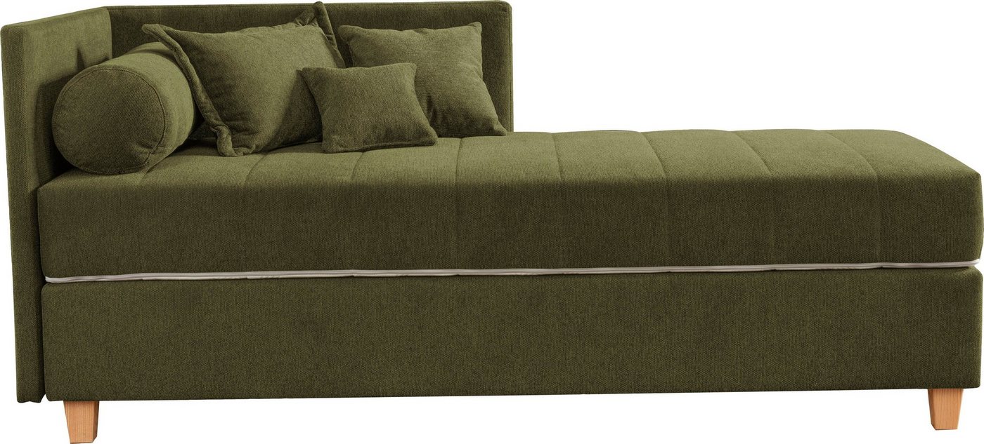 ADA trendline Schlafsofa Kona, 7-Zonen Taschenfederkernmatratze, Zierkissen-Set und Schlummerrollen von ADA trendline