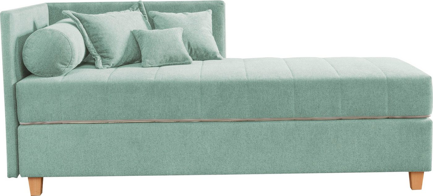 alina Schlafsofa Kona, 7-Zonen Taschenfederkernmatratze, Zierkissen-Set und Schlummerrollen von alina