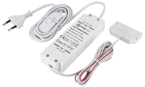 12V Mini-Amp, LED Trafo Netzteil 33W, Euro-Stecker, Ein-Ausschalter, 6-fach-Verteiler, 2x 2m Kabel von ADAKAT