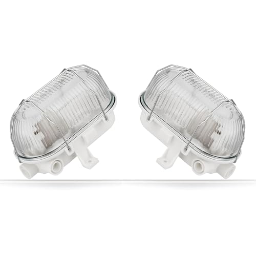 ADAKAT 2er Pack, Kellerlampe Bulkhead E27 IP54, Glasabdeckung, Metallgitter ADAKAT 2er Pack, Kellerlampe Bulkhead E27 IP54, Glasabdeckung, Metallgitter von ADAKAT