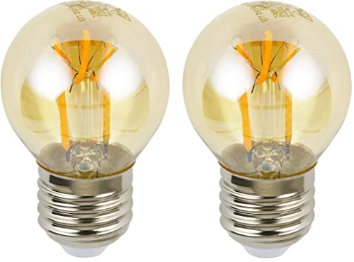 2er Pack, LED Vintage Birne A45 E27, Rauchglas extra-warmweiß 2200K von ADAKAT