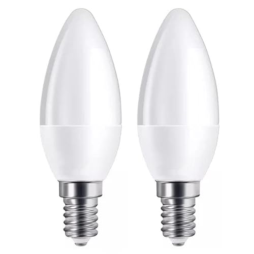 ADAKAT 2er Pack, LED Kerze 6W E14, kaltweiß 6000K von ADAKAT