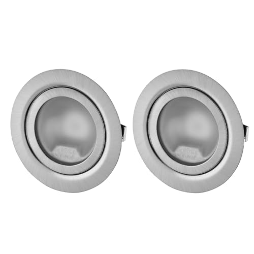 ADAKAT 2er Pack, Vollmetall Einbaustrahler G4 12V, Glasabdeckung von ADAKAT