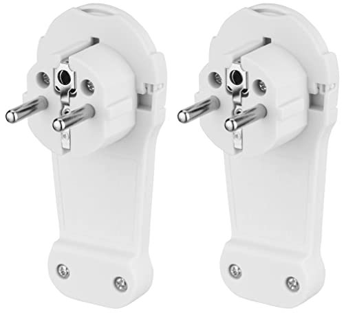 2er Pack, Schutzkontakt-Winkelstecker, Extra-Flach von ADAKAT