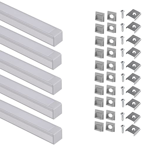 5x1m, Aufbau Aluminiumprofil 14x13 silber, für LED Lichtband von ADAKAT