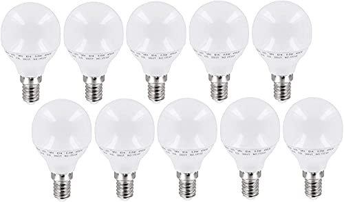 ADAKAT 10er Pack, LED Mini Birne 5,5W E14, warmweiß 3000K, Flimmerfrei IC-Driver von ADAKAT