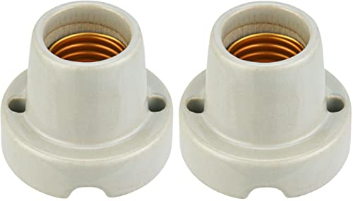 2er PACK - Porzellan Aufbauleuchte E27 230V - Glasur grau von ADAKAT