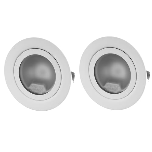 ADAKAT 2er Pack, Vollmetall Einbaustrahler G4 12V, Glasabdeckung von ADAKAT