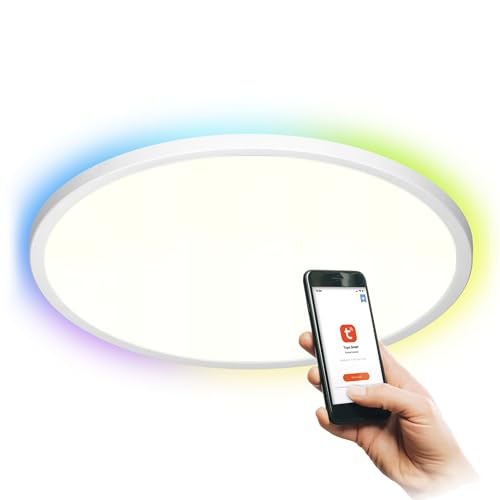 Smart LED RGB CCT Deckenleuchte Panel 36W, Dimmbar, kompatibel mit Alexa, Google Home, Sprachsteuerung von ADAKAT