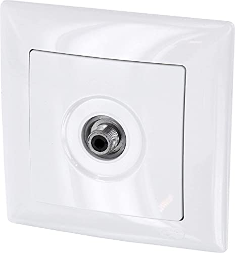 Unterputz Antennendose 1-Loch Sat End F-Stecker, All-in-One, Serie G1 reinweiß von ADAKAT
