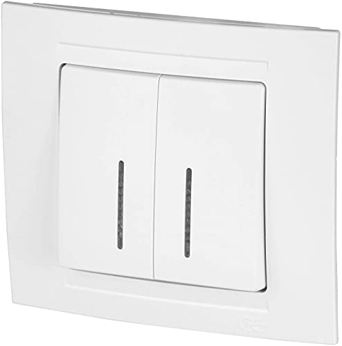 Unterputz Serienschalter, LED, Steckklemme, All-in-One, Serie M1 reinweiß von ADAKAT