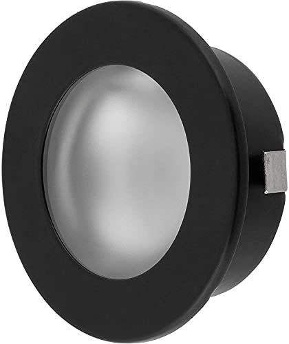 ADAKAT Vollmetall G4 Einbaustrahler mit Glasabdeckung, Schwarz, LED, 12V, 20W, Clipmontage von ADAKAT