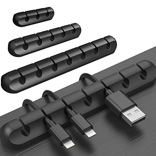 ADAKEL 3 Stück Desktop Kabelhalter, 15 Kanal Kabel Organizer Selbstklebend Kabelclips Vielzwecke Kabelführung für Netzkabel, USB Ladekabel, Audiokabel, Ladekabeln ADAKEL 3 Stück Desktop Kabelhalter, 15 Kanal Kabel Organizer Selbstklebend Kabelclips Vielzwecke Kabelführung für Netzkabel, USB Ladekabel, Audiokabel, Ladekabeln von binoa