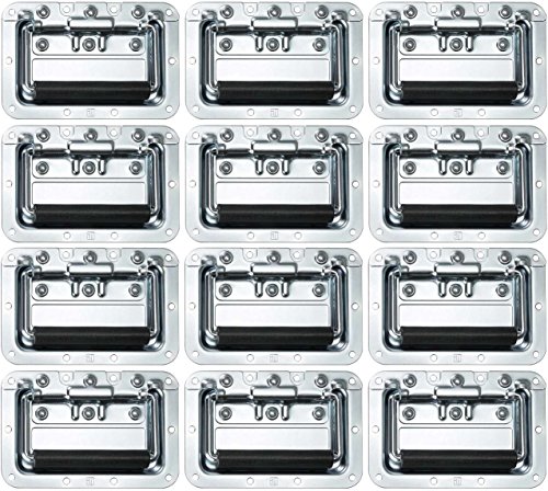Adam Hall Hardware 34082 M12 AH - 12er Set Klappgriff / Kistengriff gefedert silber in 8 mm Einbauschale Adam Hall Hardware 34082 M12 AH - 12er Set Klappgriff / Kistengriff gefedert silber in 8 mm Einbauschale von ADAMHALLHARDWARE
