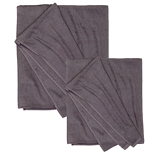 ADAMO Strandtuch 2er Set XXL 100% Baumwolle - 100x220cm + 155x220cm Grau: 710 - XXL Saunahandtuch - Badetuch in Übergröße - Duschhandtuch, Badehandtuch & Saunatuch von ADAMO