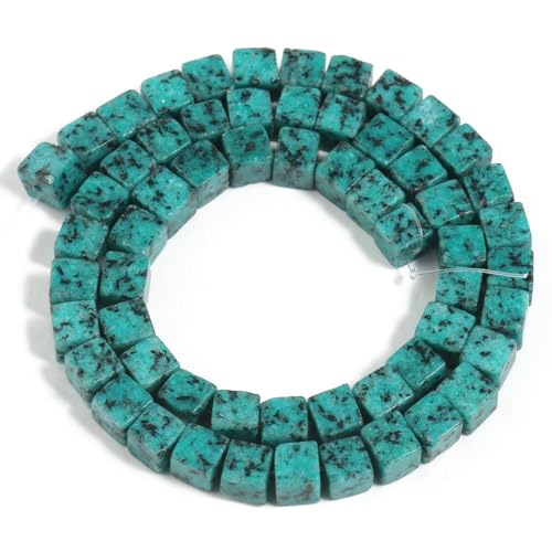 4 6 8 mm natürlicher quadratischer Steinwürfel, Tigerauge, Amazonit, Opal, Labradorit, lose Perlen für die Schmuckherstellung, DIY-Charm-Armbänder, 38,1 cm von ADAOQIN