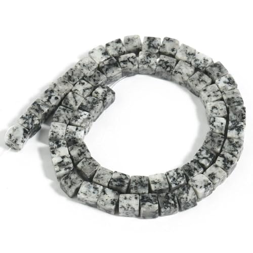 4 6 8 mm natürlicher quadratischer Steinwürfel, Tigerauge, Amazonit, Opal, Labradorit, lose Perlen für die Schmuckherstellung, DIY-Charm-Armbänder, 38,1 cm von ADAOQIN