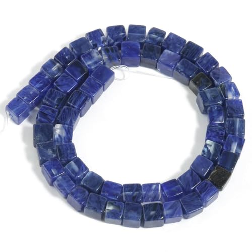 4 6 8 mm natürlicher quadratischer Steinwürfel, Tigerauge, Amazonit, Opal, Labradorit, lose Perlen für die Schmuckherstellung, DIY-Charm-Armbänder, 38,1 cm von ADAOQIN