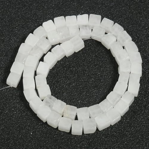 4 6 8 mm natürlicher quadratischer Steinwürfel, Tigerauge, Amazonit, Opal, Labradorit, lose Perlen für die Schmuckherstellung, DIY-Charm-Armbänder, 38,1 cm von ADAOQIN