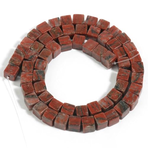 4 6 8 mm natürlicher quadratischer Steinwürfel, Tigerauge, Amazonit, Opal, Labradorit, lose Perlen für die Schmuckherstellung, DIY-Charm-Armbänder, 38,1 cm von ADAOQIN