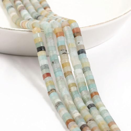 ADAOQIN 150 Teile/los 4mm Flache Runde Natursteinperlen Achate Quartzs Jade Lose Distanzperlen für DIY Schmuckherstellung von ADAOQIN