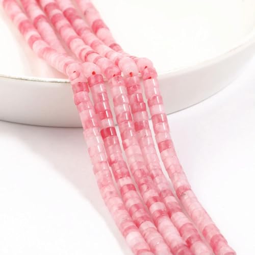 ADAOQIN 150 Teile/los 4mm Flache Runde Natursteinperlen Achate Quartzs Jade Lose Distanzperlen für DIY Schmuckherstellung von ADAOQIN