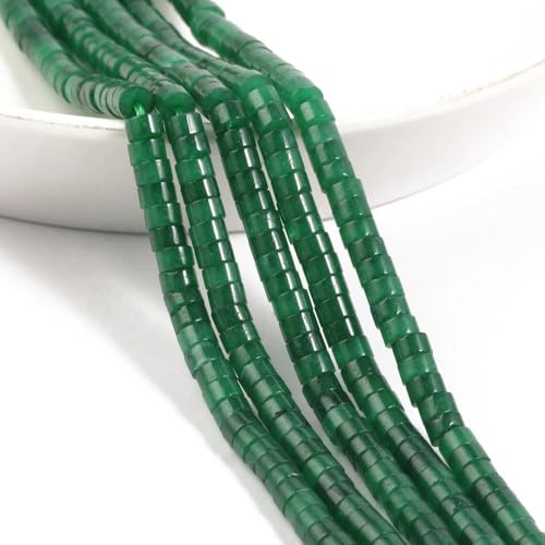 ADAOQIN 150 Teile/los 4mm Flache Runde Natursteinperlen Achate Quartzs Jade Lose Distanzperlen für DIY Schmuckherstellung von ADAOQIN