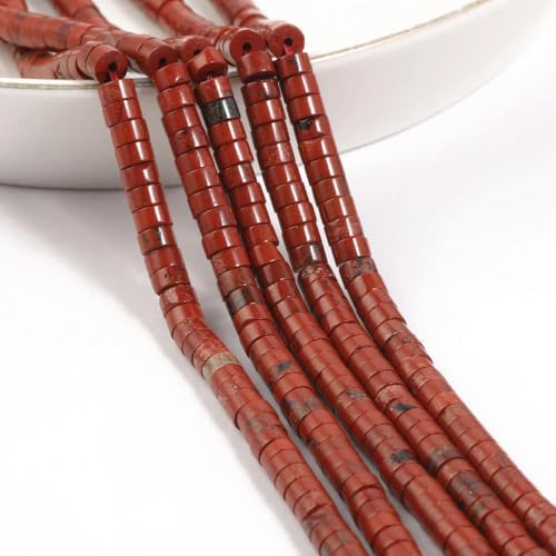 ADAOQIN 150 Teile/los 4mm Flache Runde Natursteinperlen Achate Quartzs Jade Lose Distanzperlen für DIY Schmuckherstellung von ADAOQIN