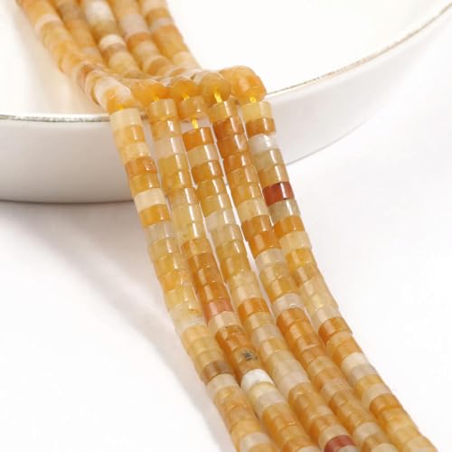 ADAOQIN 150 Teile/los 4mm Flache Runde Natursteinperlen Achate Quartzs Jade Lose Distanzperlen für DIY Schmuckherstellung von ADAOQIN