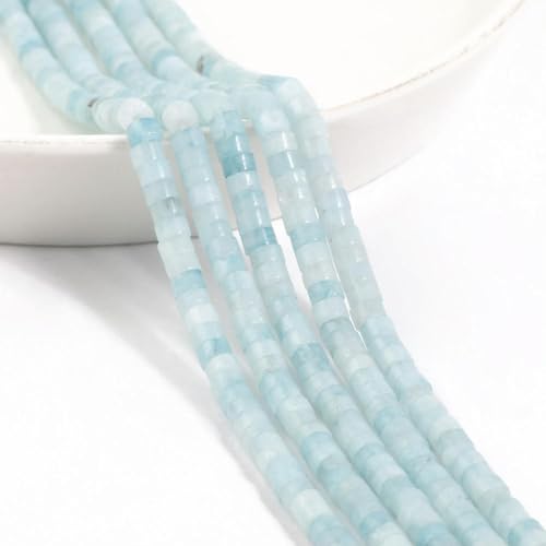 ADAOQIN 150 Teile/los 4mm Flache Runde Natursteinperlen Achate Quartzs Jade Lose Distanzperlen für DIY Schmuckherstellung von ADAOQIN