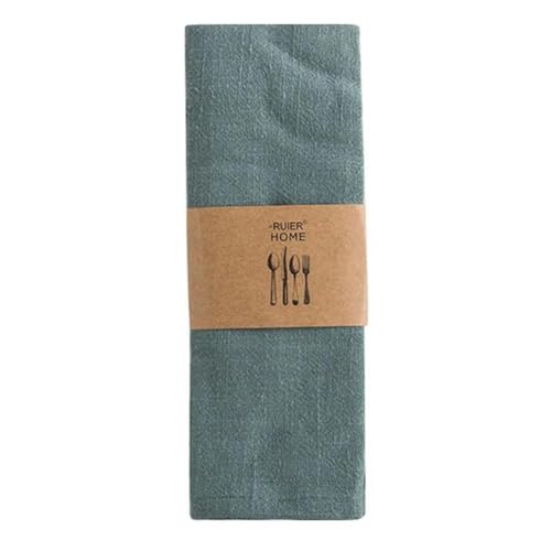 ADAOQIN 4 Stück Baumwoll-Leinen-Stoffservietten 40x30cm Küche Esstisch Reinigungstuch Teeserviette Hotel Restaurant Serviertischdecke von ADAOQIN