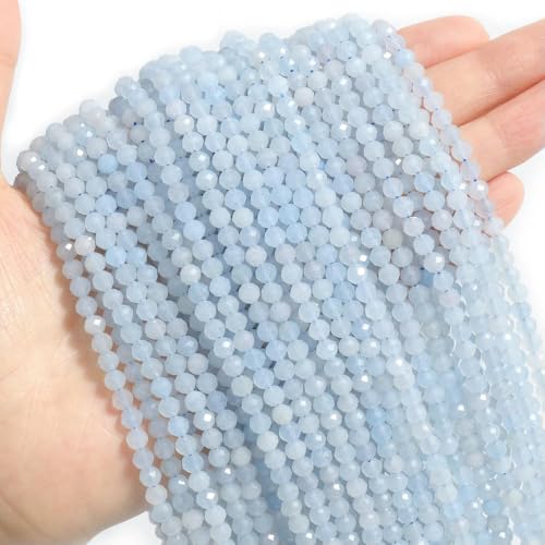 Facettierte Natursteinperlen, facettiert, Amazonit, Aquamarin, Opal, Labradorit, lose Abstandsperlen zur Schmuckherstellung, 2 3 4 mm von ADAOQIN