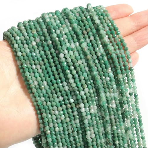 Facettierte Natursteinperlen, facettiert, Amazonit, Aquamarin, Opal, Labradorit, lose Abstandsperlen zur Schmuckherstellung, 2 3 4 mm von ADAOQIN