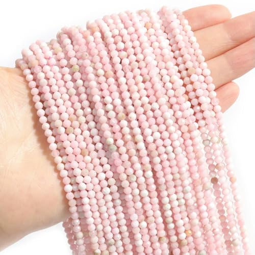 Facettierte Natursteinperlen, facettiert, Amazonit, Aquamarin, Opal, Labradorit, lose Abstandsperlen zur Schmuckherstellung, 2 3 4 mm von ADAOQIN