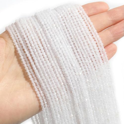 Facettierte Natursteinperlen, facettiert, Amazonit, Aquamarin, Opal, Labradorit, lose Abstandsperlen zur Schmuckherstellung, 2 3 4 mm von ADAOQIN