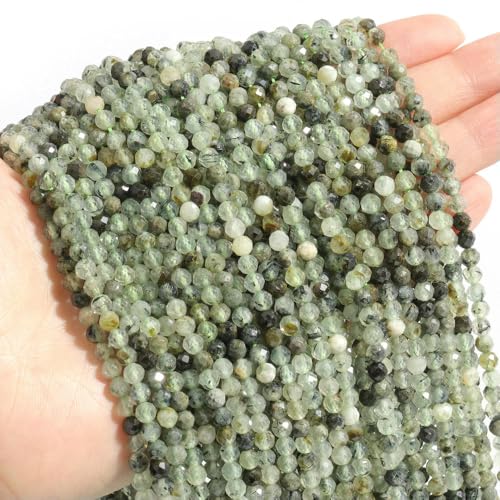 Facettierte Natursteinperlen, facettiert, Amazonit, Aquamarin, Opal, Labradorit, lose Abstandsperlen zur Schmuckherstellung, 2 3 4 mm von ADAOQIN