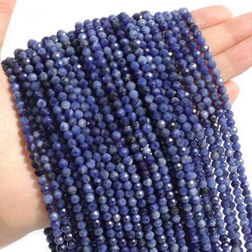 Facettierte Natursteinperlen, facettiert, Amazonit, Aquamarin, Opal, Labradorit, lose Abstandsperlen zur Schmuckherstellung, 2 3 4 mm von ADAOQIN